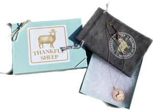 Thankful Sheep Insignia Pendant Rose Gold