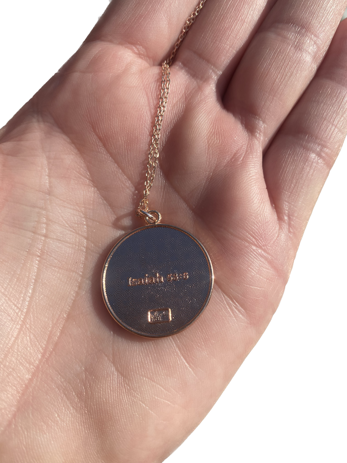 Thankful Sheep Insignia Pendant Rose Gold