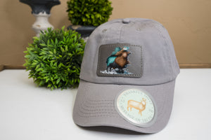 Thankful Sheep Painted Sheep Dad Hat on Leather