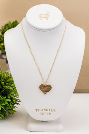 Thankful Sheep Love Heart Necklace