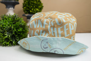 Thankful Sheep All Over Sheep and Circle Icons Reversible Bucket Hat