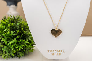 Thankful Sheep Love Heart Necklace