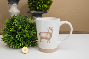 Thankful Sheep 16 oz.  Speckled Clay Coffee Mug