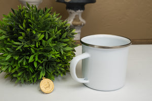 Enamel Mug With Thankful Sheep Bold Sheep Design