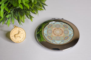 Thankful Sheep Harmony Collection Compact Mirror  Blue