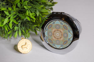 Thankful Sheep Harmony Collection Compact Mirror  Blue