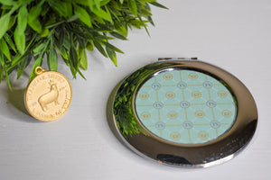 Thankful Sheep Circle Icons Compact Mirror Blue/Gold/Gray/Lt Gray