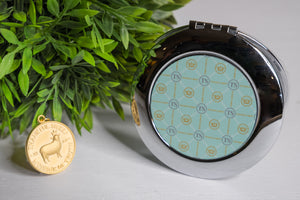 Thankful Sheep Circle Icons Compact Mirror Blue/Gold/Gray/Lt Gray