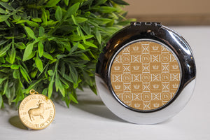 Thankful Sheep Icons Compact Mirror Gold/Gray