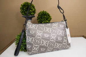 Thankful Sheep Icons Crossbody Handbag Grays