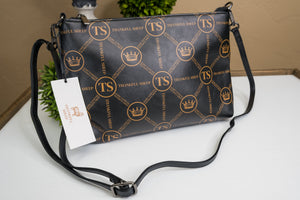 Thankful Sheep Circle Icons Crossbody Handbag.