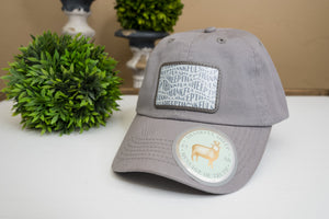 Thankful Sheep All Over Sheep Patch Dad Hat Light Gray/Gray