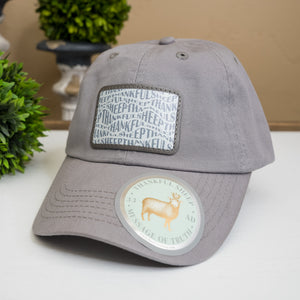 Thankful Sheep All Over Sheep Patch Dad Hat Light Gray/Gray