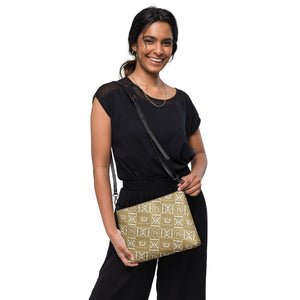 Thankful Sheep Icons Crossbody Handbag Gold