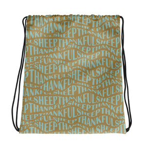 Thankful Sheep All Over Sheep Drawstring Backpack