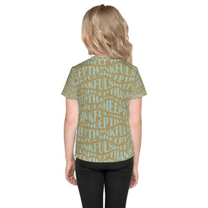 "All Over Sheep" Kids Short Sleeve Crew Neck T-Shirt