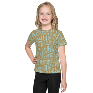 "All Over Sheep" Kids Short Sleeve Crew Neck T-Shirt