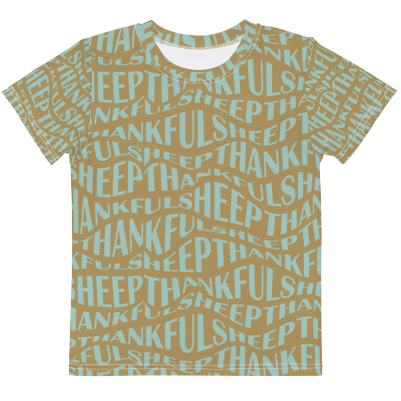 "All Over Sheep" Kids Short Sleeve Crew Neck T-Shirt