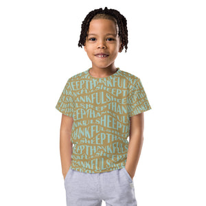 "All Over Sheep" Kids Short Sleeve Crew Neck T-Shirt