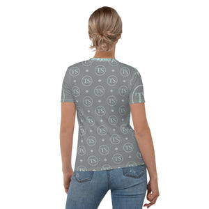 Icons Thankful Sheep Women's Short Sleeve T-Shirt Teal/Gray