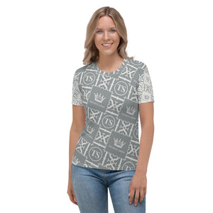 Thankful Sheep Icons Women's Short Sleeve T-Shirt Grays