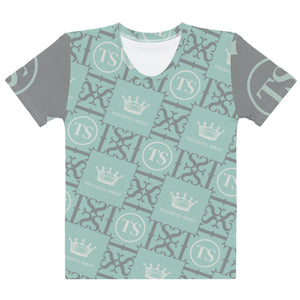 Icons Thankful Sheep Women's Short Sleeve T-Shirt Teal/Gray