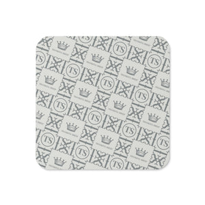 Thankful Sheep Icons Coaster Lt Gray/Gray