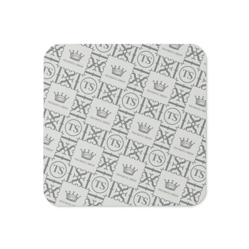 Thankful Sheep Icons Coaster Lt Gray/Gray