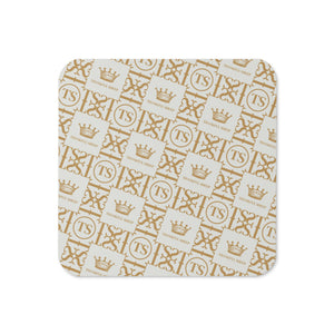 Thankful Sheep Icons Coaster Lt Gray/Gold