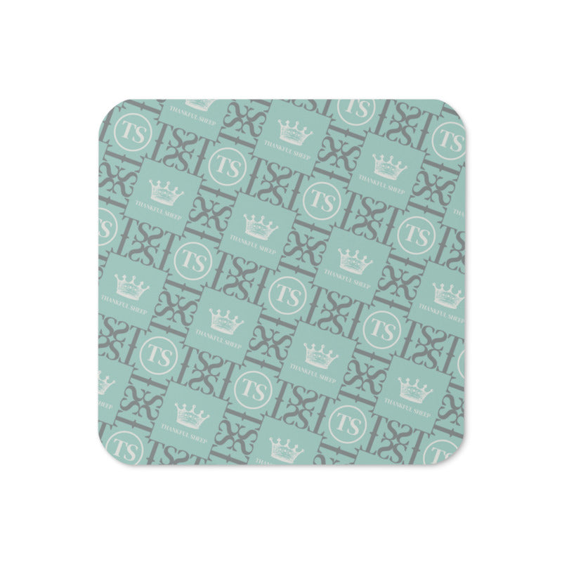 Thankful Sheep Icons Coaster Blue/Gray/Lt Gray