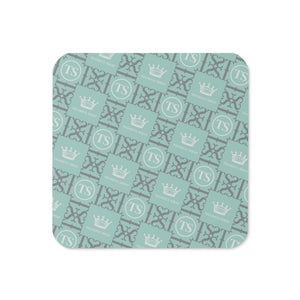 Thankful Sheep Icons Coaster Blue/Gray/Lt Gray