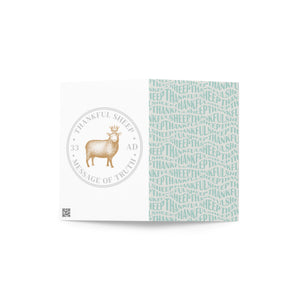 Thankful Sheep All Over Sheep Greeting Card