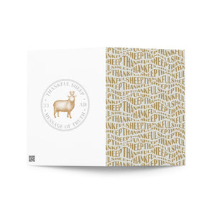 Thankful Sheep All Over Sheep Greeting Card