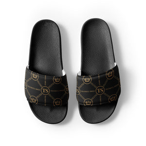 Thankful Sheep Circle Icons Men's Slides   Black/Gold