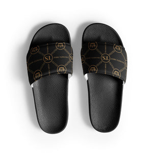 Thankful Sheep Circle Icons Men's Slides   Black/Gold