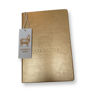 Thankful Sheep Journal Gold