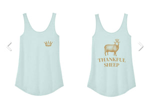 Thankful Sheep Tank Top Sea Foam