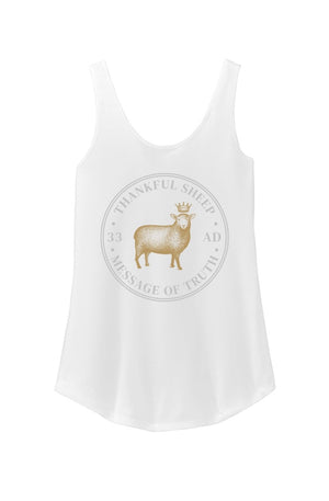 Thankful Sheep Tank Top White