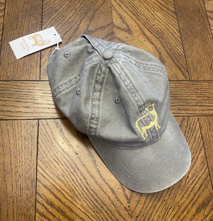 Thankful Sheep Embroidery Gray Hat Gold Stitching