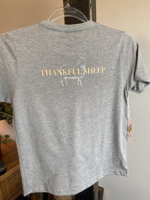 Youth Thankful Sheep T-Shirt Gray