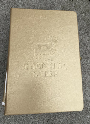 Thankful Sheep Journal Gold