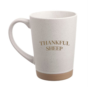 Thankful Sheep 16 oz.  Speckled Clay Coffee Mug