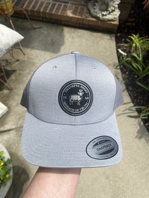 Thankful Sheep Trucker Hat Gray