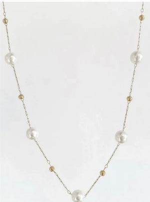 Thankful Sheep Irregular Imitation Pearl Necklace