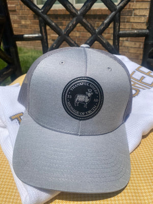 Thankful Sheep Trucker Hat Gray