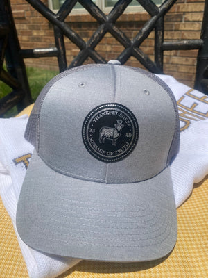 Thankful Sheep Trucker Hat Gray