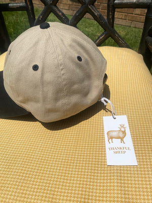 Thankful Sheep Medallion Stitched Hat