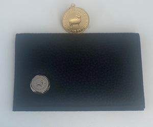 Thankful Sheep "Message of Truth" Medallion Leather Credit Card Wallet