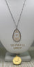 Thankful Sheep Icons Oval Drop Necklace  Light Gray/Gold