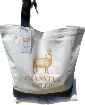 Thankful Sheep Cotton Tote